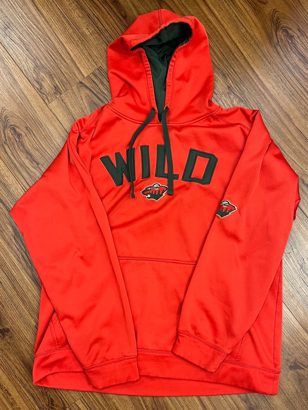 NHL Red and Black Team Pullover Hoodie